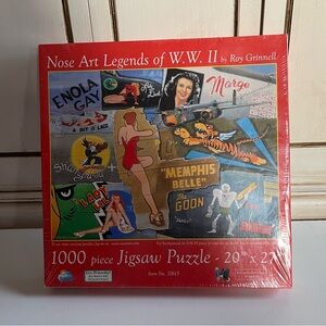 New RARE SunsOut NOSE ART LEGENDS OF WWII by Roy Grinnell 1000 piece puzzle